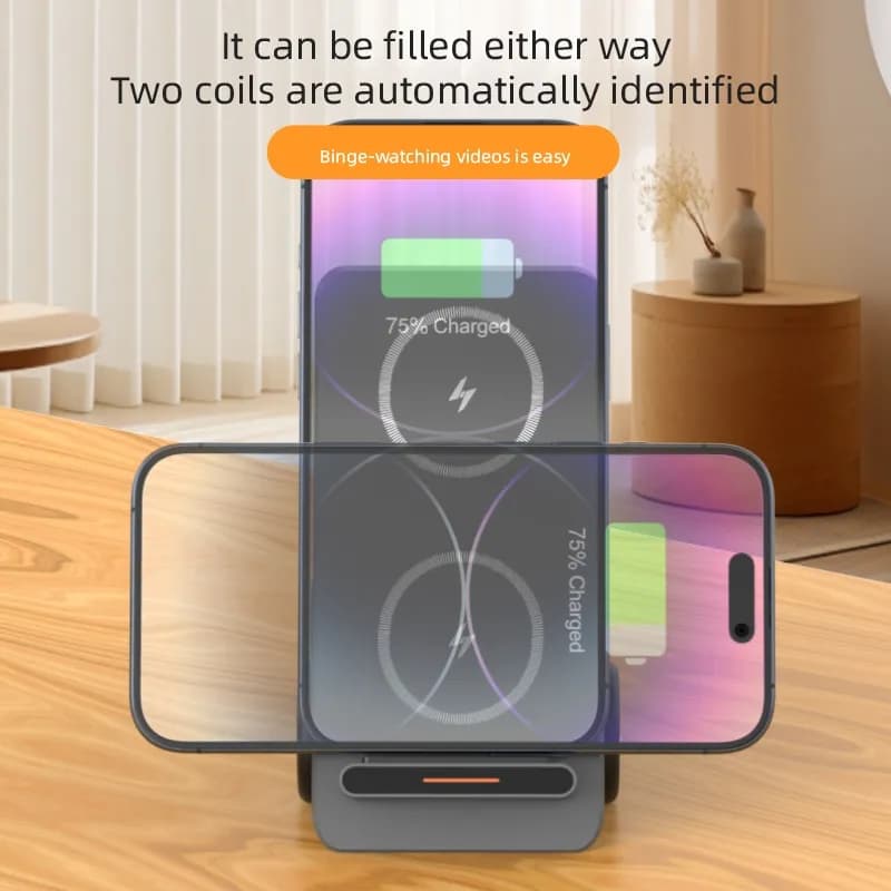 3 in 1 Wireless Magnetic Charger with wheels