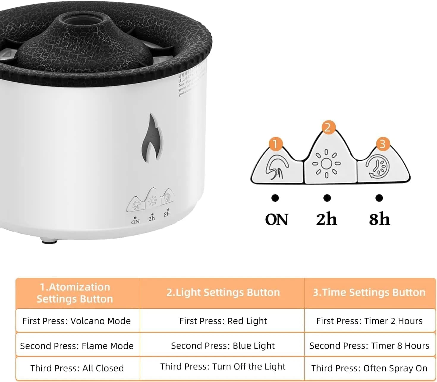 Volcano Humidifier Aromatherapy Diffuser